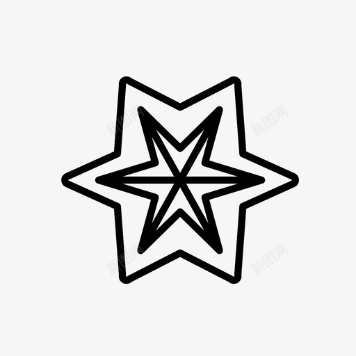 星星闪亮圣诞套装3图标svg_新图网 https://ixintu.com 圣诞套装3 星星 闪亮