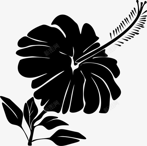 芙蓉花美丽芳香图标svg_新图网 https://ixintu.com 植物性 美丽 芙蓉花 芳香