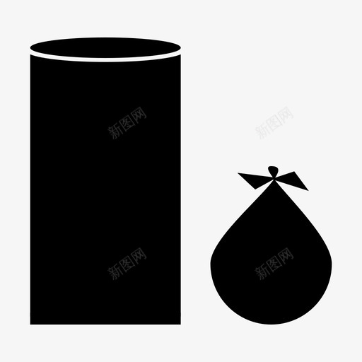垃圾气味垃圾袋图标svg_新图网 https://ixintu.com 垃圾 垃圾袋 房子 气味