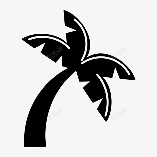 棕榈树花木图标svg_新图网 https://ixintu.com 棕榈树 花木