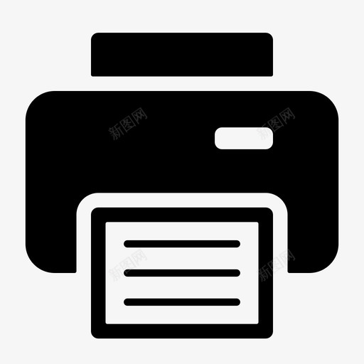 打印机文档打印图标svg_新图网 https://ixintu.com 打印 打印机 文档 营销和广告字形v01