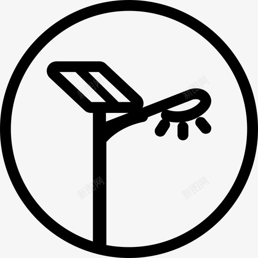 太阳能路灯svg_新图网 https://ixintu.com 太阳能路灯 设备icon-3-02