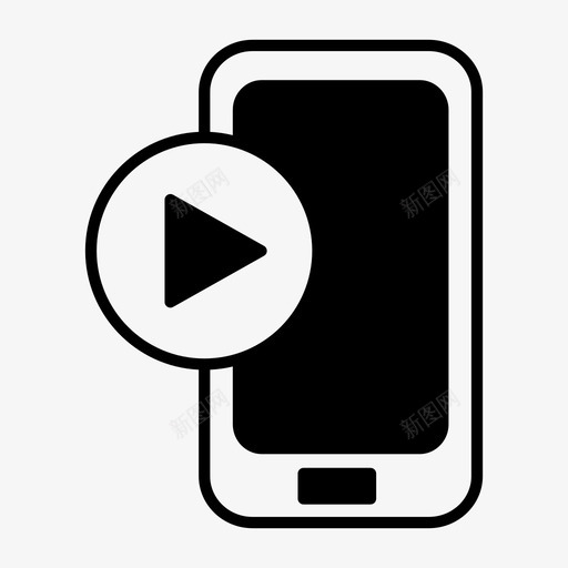 移动视频音频媒体图标svg_新图网 https://ixintu.com 媒体 移动媒体 移动电话 移动视频 音频