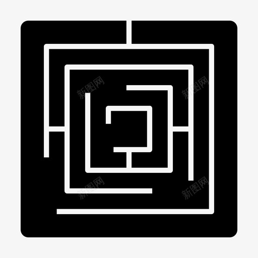 迷宫游戏网络图标svg_新图网 https://ixintu.com 游戏 网络 谜题 路径 迷宫