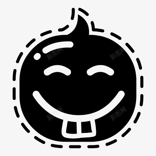 露出牙齿表情符号美味图标svg_新图网 https://ixintu.com 可爱的表情 美味 表情符号 露出牙齿
