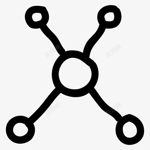 分享沟通连接图标svg_新图网 https://ixintu.com 分享 媒体 沟通 用户 社交 网络沟通手绘 连接