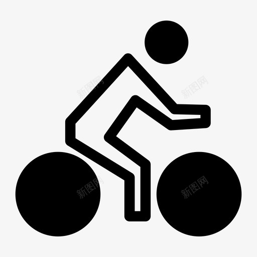 自行车骑自行车的人图标svg_新图网 https://ixintu.com 人 自行车 骑自行车的