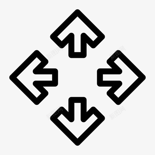 散布箭头方向放大图标svg_新图网 https://ixintu.com 增长 导航箭头papt 扩展 放大 散布箭头 方向 移动