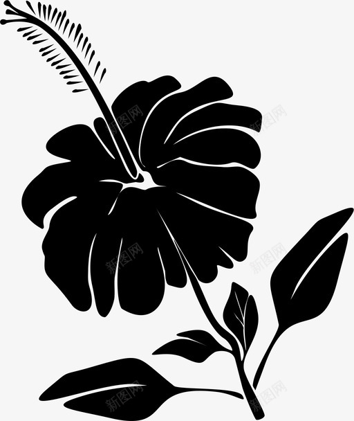 芙蓉花美丽花圃图标svg_新图网 https://ixintu.com 植物 美丽 芙蓉花 花圃 芳香