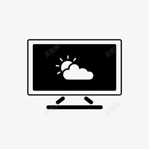 电脑桌面显示器图标svg_新图网 https://ixintu.com 在线 天气 显示器 桌面 电脑