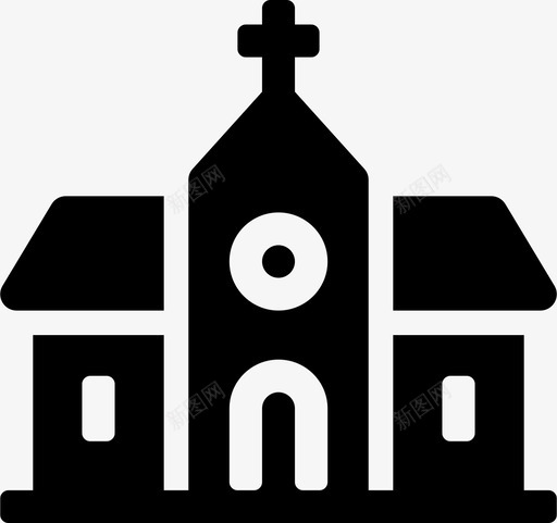基督教会建筑历史图标svg_新图网 https://ixintu.com 修道院 历史 基督教会 宗教 建筑 房地产充满 祈祷
