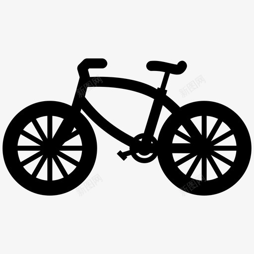 自行车自行车手轮子图标svg_新图网 https://ixintu.com 自行车 自行车手 轮子