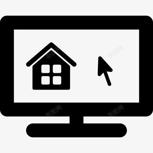 浏览房屋电脑房地产5图标svg_新图网 https://ixintu.com 房地产5 浏览房屋 电脑