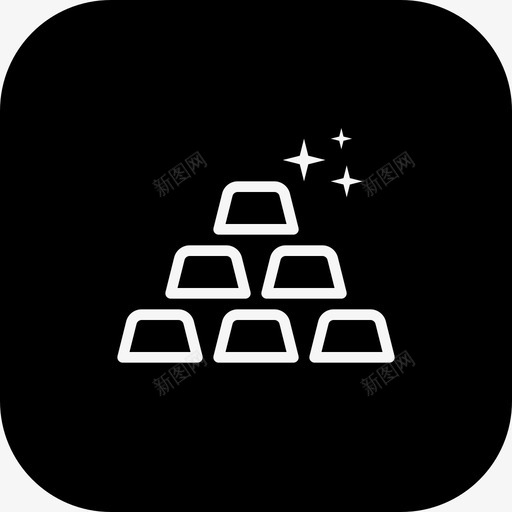 金条贵钱图标svg_新图网 https://ixintu.com 皇室 网店瓷砖差异线 贵 金条 钱