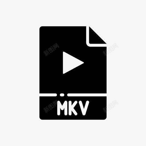 mkv文档扩展名图标svg_新图网 https://ixintu.com mkv 名称 扩展名 文件 文件格式ver4a 文档