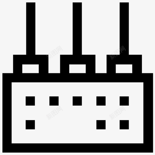建筑工厂工业图标svg_新图网 https://ixintu.com 制造厂 厂房 工业 工厂 建筑 建筑线32