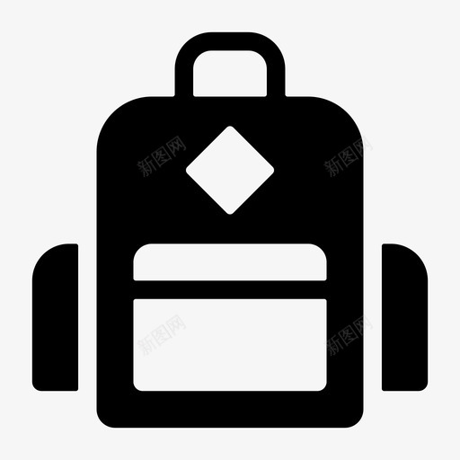 背包户外书包图标svg_新图网 https://ixintu.com 书包 学校和教育字形v1 户外 旅行 背包