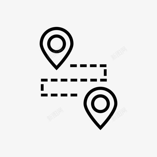 别针地图针路线图标svg_新图网 https://ixintu.com 别针 地图针 路线