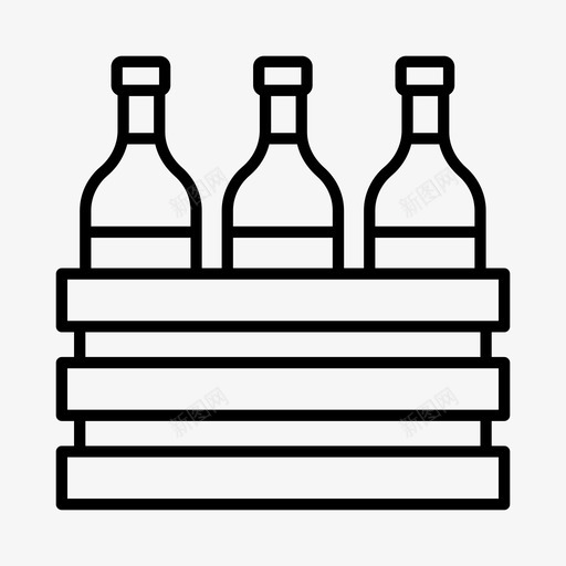 葡萄酒瓶子板条箱图标svg_新图网 https://ixintu.com 板条箱 瓶子 葡萄酒 购物 酒庄 食品 饮料