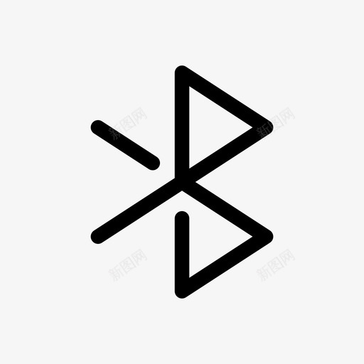 蓝牙连接数据图标svg_新图网 https://ixintu.com 传输 信号 数据 蓝牙 连接