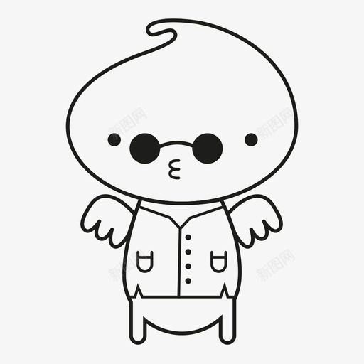 尿尿爸爸天使可爱的图标svg_新图网 https://ixintu.com 卡瓦伊 可爱的 天使 尿尿爸爸 爸爸