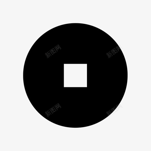 停止保持录音图标svg_新图网 https://ixintu.com 保持 停止 录音 无声 音乐