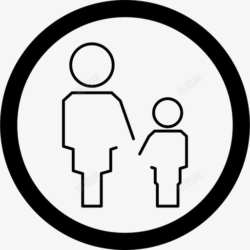 禁止行人行人路标图标svg_新图网 https://ixintu.com 禁止行人 行人 街道 警告 路标