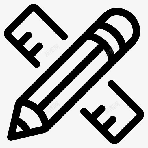 铅笔和尺子尺子和铅笔图标svg_新图网 https://ixintu.com 尺子和铅笔 铅笔和尺子