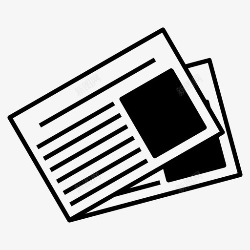 报纸文章突发新闻图标svg_新图网 https://ixintu.com 媒体 报纸 文章 日报 突发新闻 紧急新闻