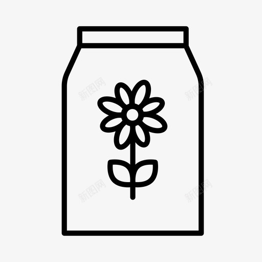 种子包农业种植图标svg_新图网 https://ixintu.com 农业 农场 园艺 种子包 种植 花卉