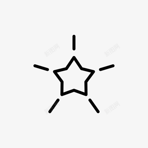 星星闪亮圣诞套装3图标svg_新图网 https://ixintu.com 圣诞套装3 星星 闪亮