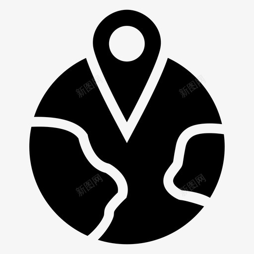地球全球定位系统地图图标svg_新图网 https://ixintu.com 世界 全球定位系统 地图 地图和导航符号 地球 行星