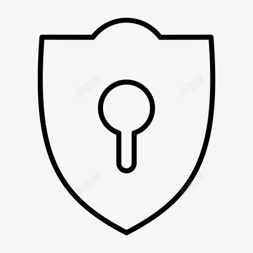 锁和盾密码保护图标svg_新图网 https://ixintu.com 保护 安全 密码 锁和盾