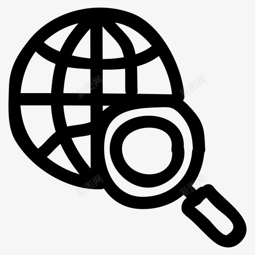 浏览器数据放大图标svg_新图网 https://ixintu.com 世界 在线 搜索 放大 数据 浏览器 物流配送手绘图标
