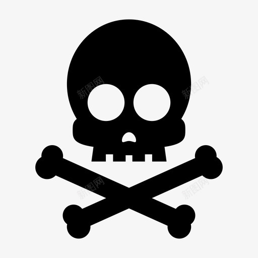 海盗头骨头骨死亡图标svg_新图网 https://ixintu.com 头骨 死亡 海盗 海盗头骨