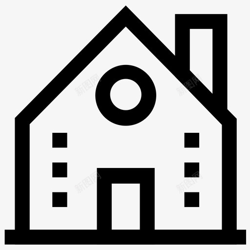 大厦公寓家庭住宅图标svg_新图网 https://ixintu.com 32号线建筑 住宅 公寓 别墅 大厦 家庭住宅