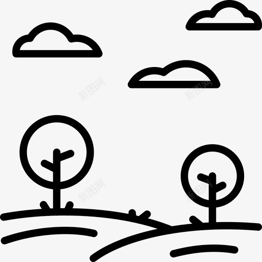 春天风景自然图标svg_新图网 https://ixintu.com 春天 自然 风景