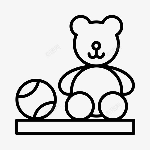 玩具球孩子图标svg_新图网 https://ixintu.com 孩子 泰迪熊 游戏 玩具 球