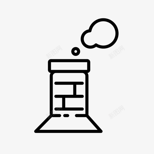 烟囱砖壁炉烟雾图标svg_新图网 https://ixintu.com 圣诞套装2 烟囱 烟雾 砖壁炉 雪花