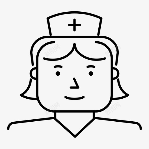 护士女性健康图标svg_新图网 https://ixintu.com 健康 医学 医院 女性 护士