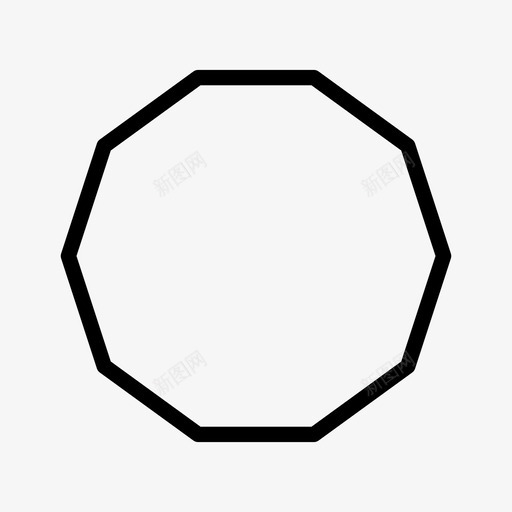 十边形多边形十图标svg_新图网 https://ixintu.com 十 十边 十边形 基本形状轮廓和填充 多边形