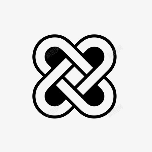 结凯尔特人十字架图标svg_新图网 https://ixintu.com 凯尔特人 十字架 图案 结