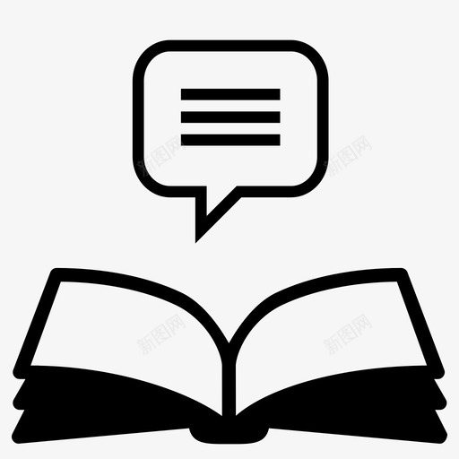 语言书朗格书开放图标svg_新图网 https://ixintu.com 开放 朗格书 来源 语言书 说话 阅读