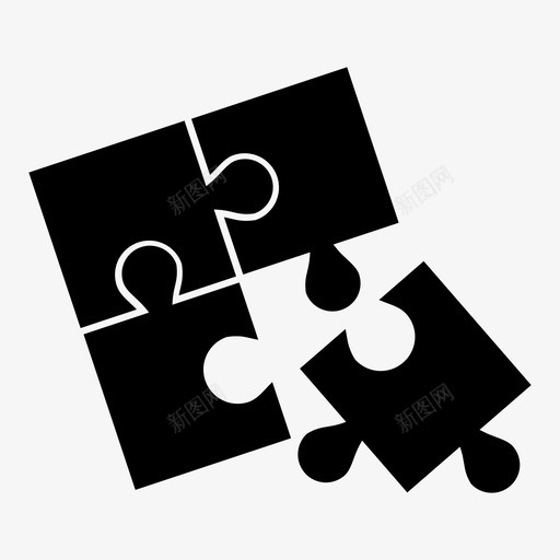 拼图脑筋急转弯试穿图标svg_新图网 https://ixintu.com 团队合作 拼图 游戏 脑筋急转弯 试穿