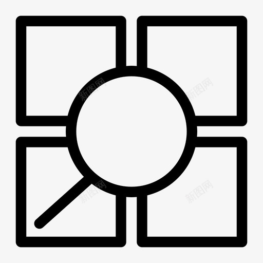 搜索应用程序放大镜视图图标svg_新图网 https://ixintu.com 搜索应用程序 放大镜 缩放 视图