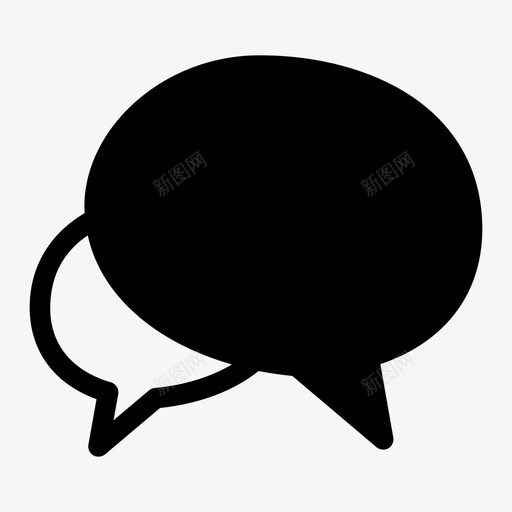 语音泡泡聊天评论图标svg_新图网 https://ixintu.com 交流 聊天 评论 语音泡泡