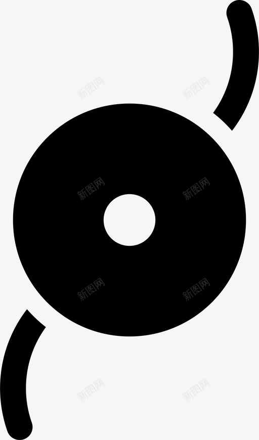 圆圈中心圆盘图标svg_新图网 https://ixintu.com 中心 圆圈 圆盘 屏蔽 旋转 箭头和方框填充 运动