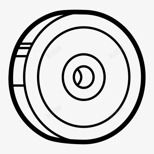 重量盘杠铃盘训练图标svg_新图网 https://ixintu.com 杠铃盘 训练 运动 重量盘