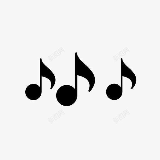 音乐笔记音频曲调图标svg_新图网 https://ixintu.com 曲调 音乐笔记 音频