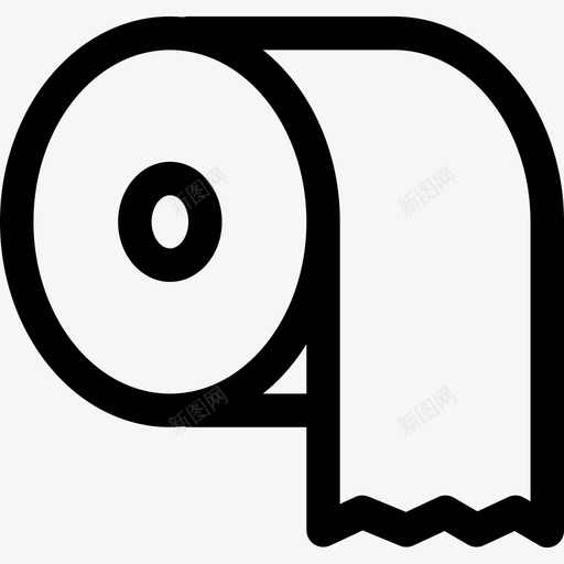 卫生纸随机套线状图标svg_新图网 https://ixintu.com 卫生纸 线状 随机套